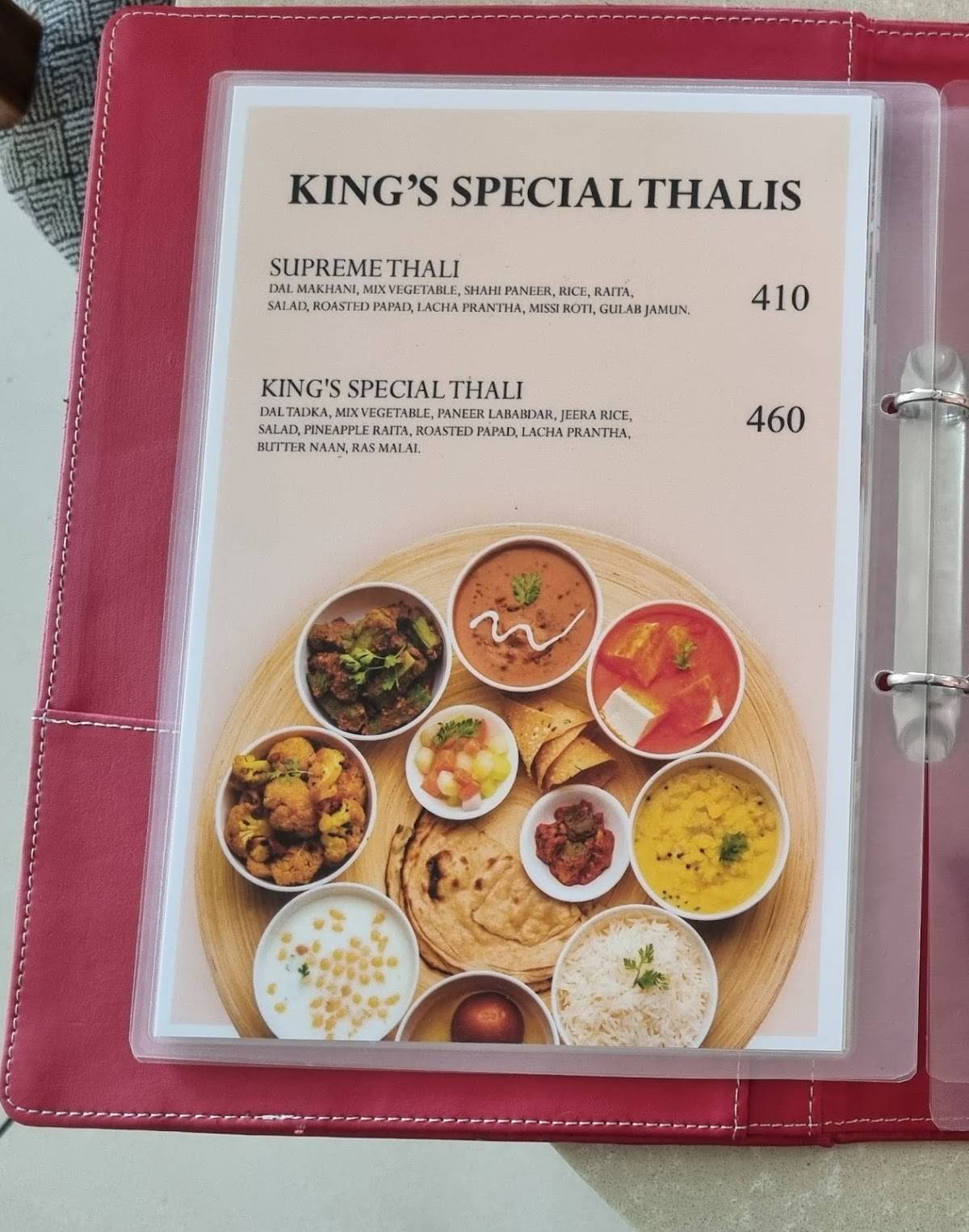 King's Haveli menu