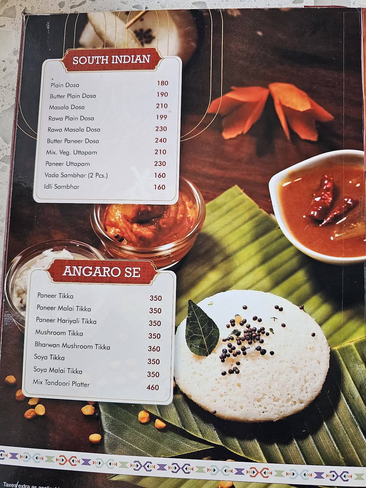 King's Haveli menu