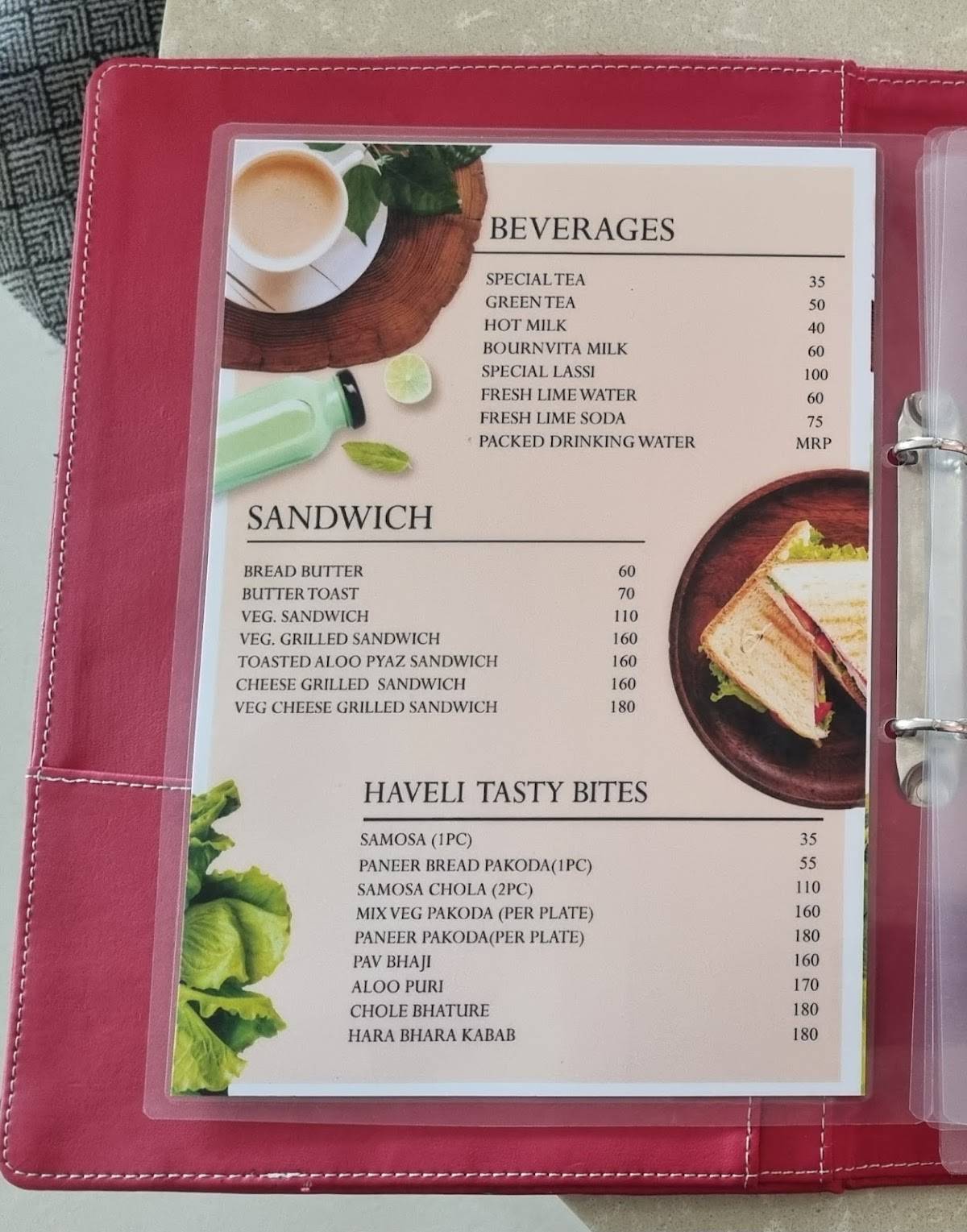 King's Haveli menu