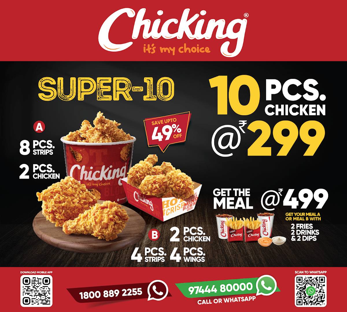 Chicking petta menu