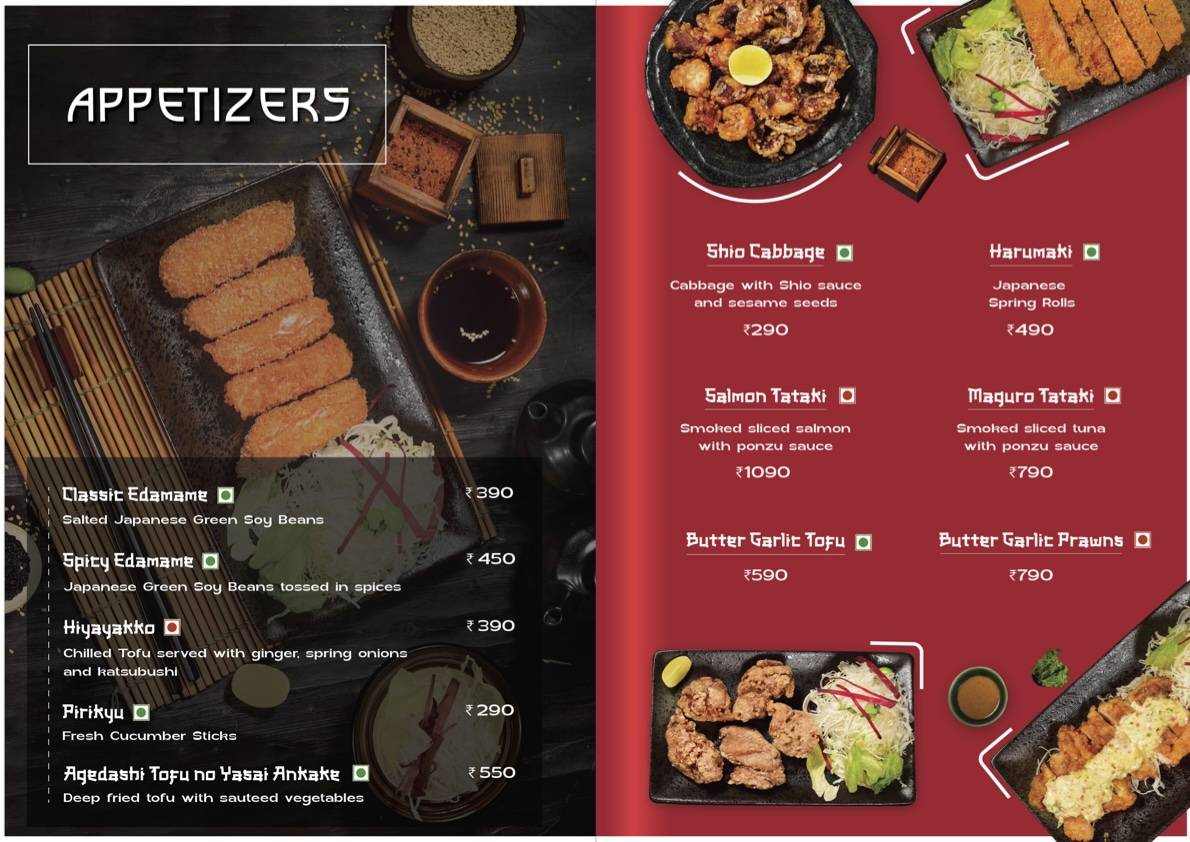 Kogai- Fine Japanese Dining menu