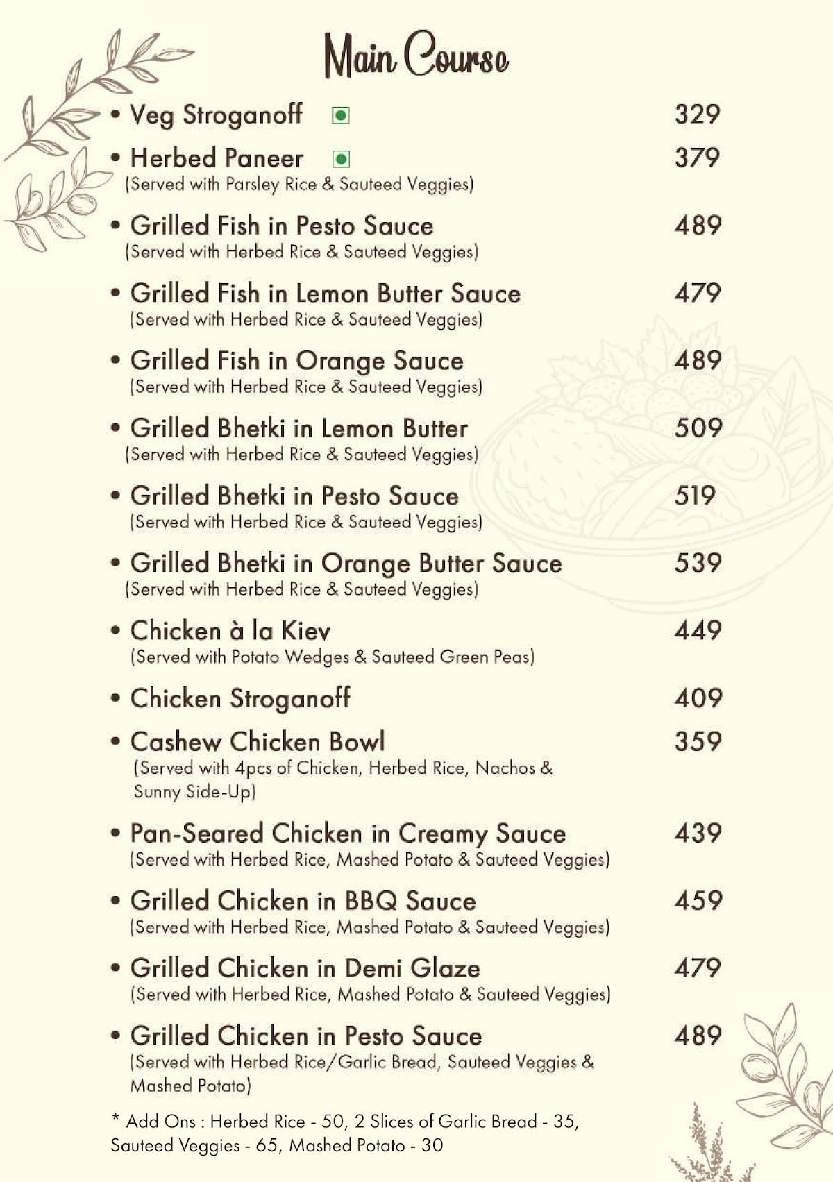 HYGGE menu