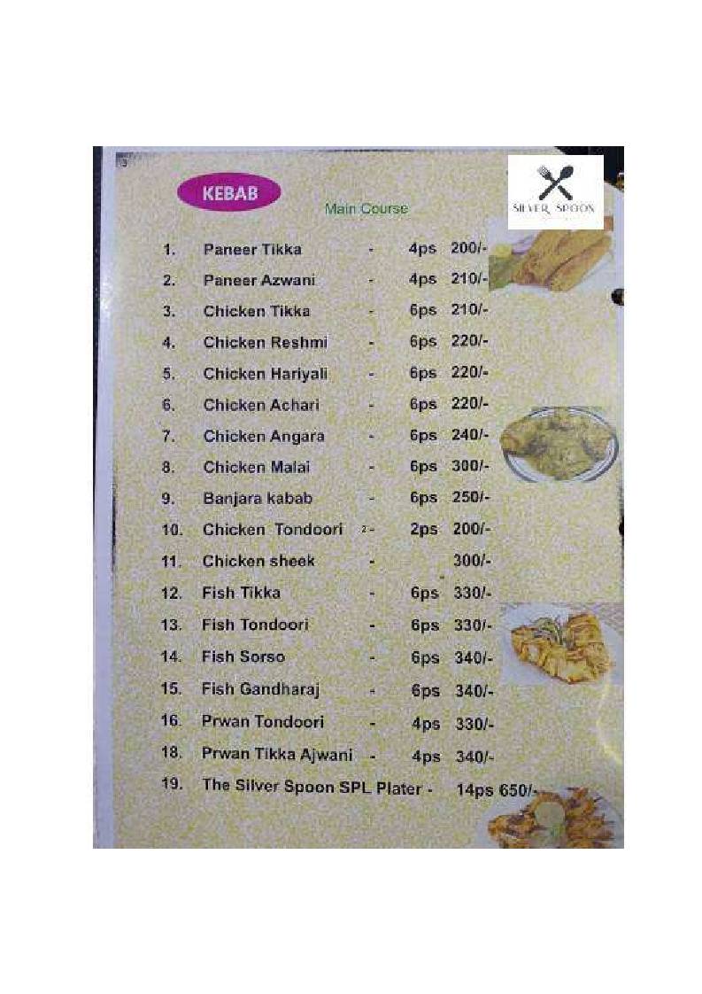 The Silver Spoon - Restaurant in Baruipur menu