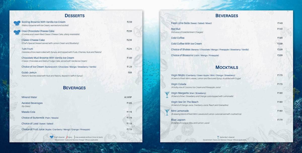 Kouzina Marine menu