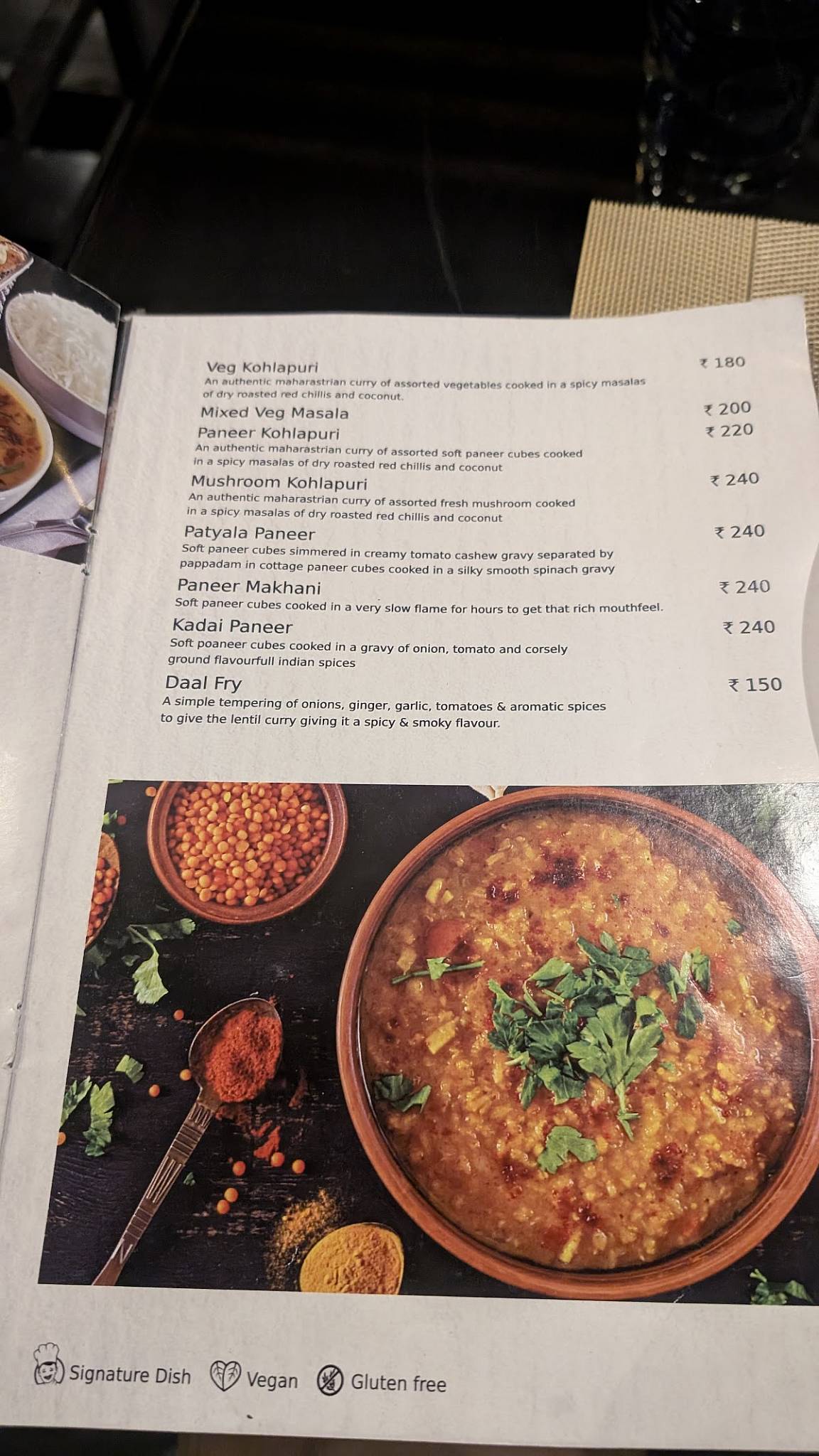 Veg Mantra Restaurant menu