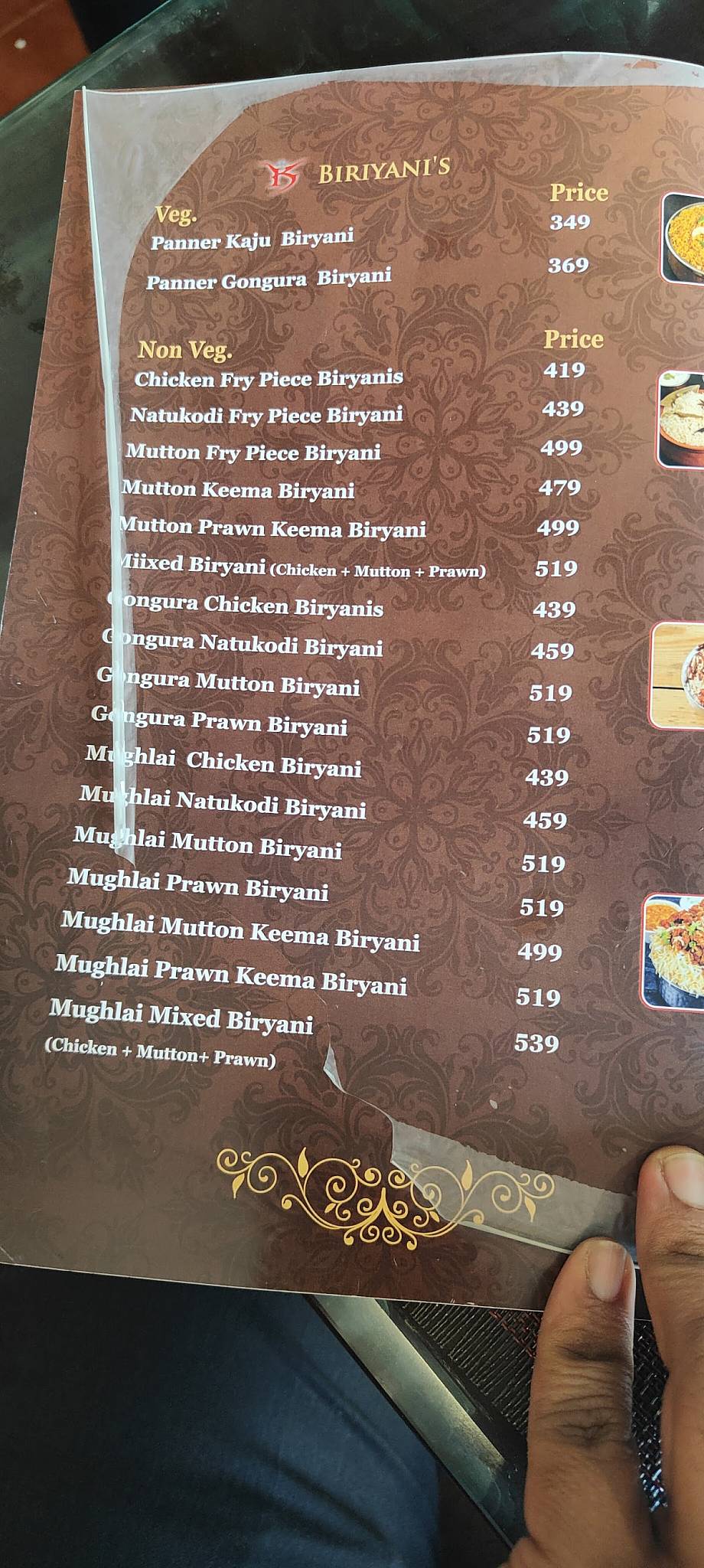 Kshatriya Foods menu