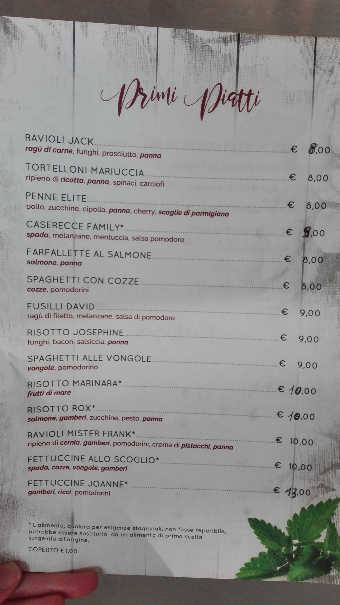 Menu di L'Èlite Ristorante/Pizzeria 