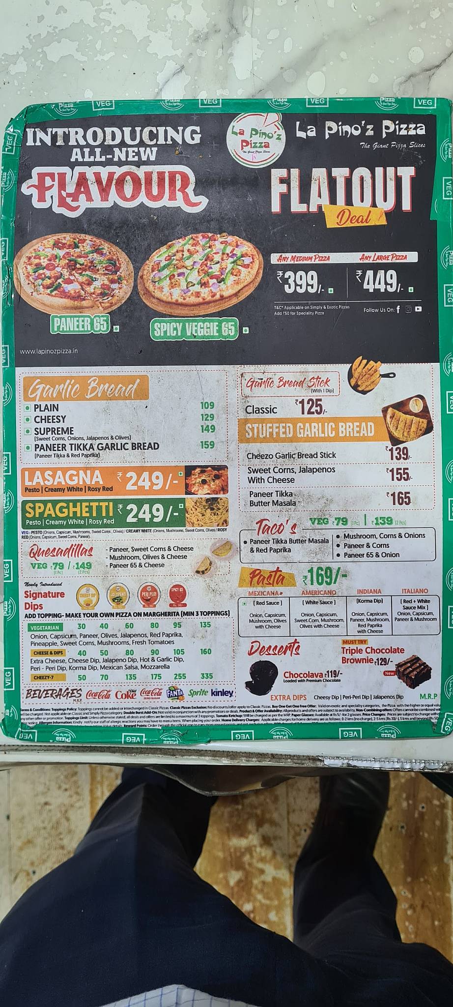 LA PINO'Z PIZZA GHATKOPAR menu