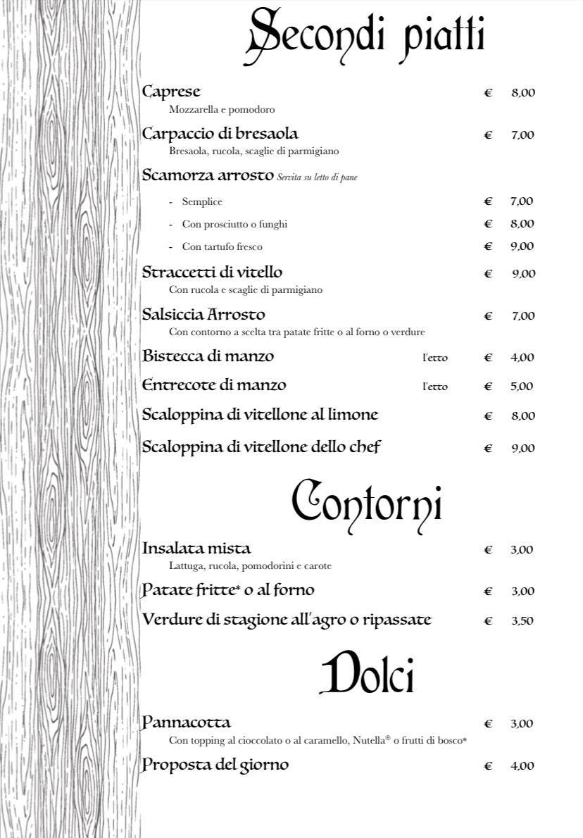 Menu di LA QUINTANA 