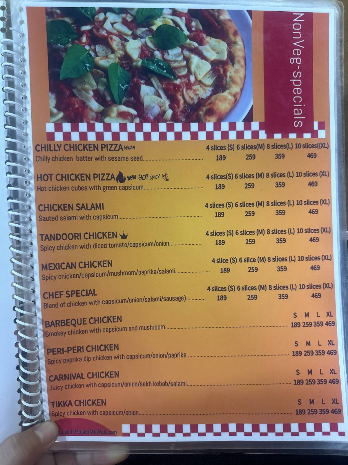 LAZIZ PIZZA ROING menu