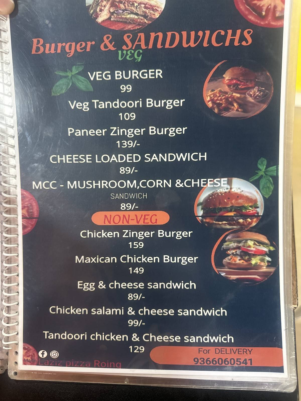 LAZIZ PIZZA ROING menu