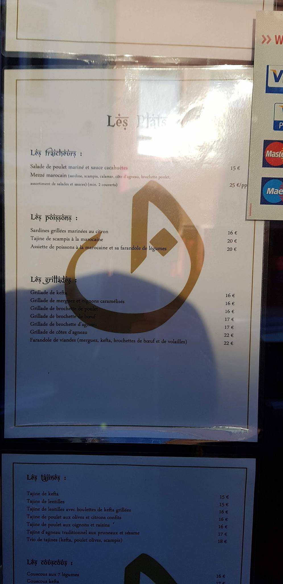Menu de L'Alchimiste