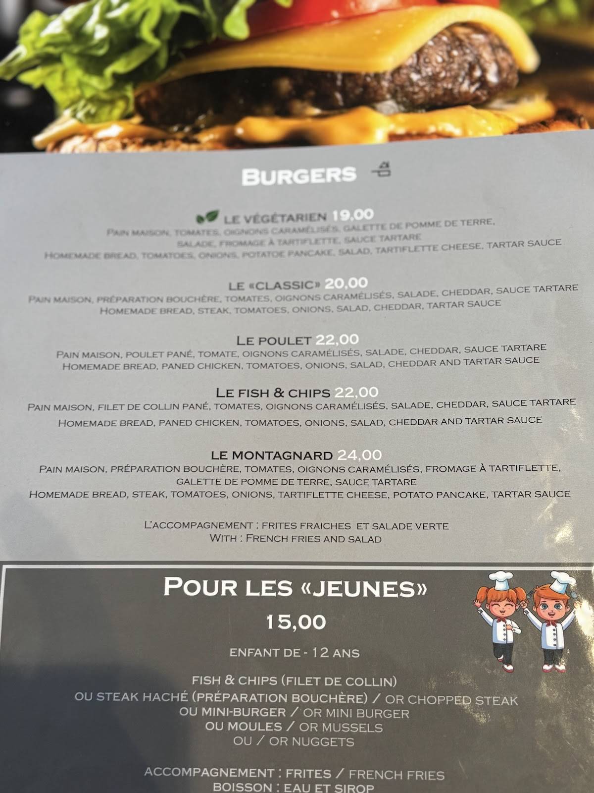 Menu de L'Atlas Annecy