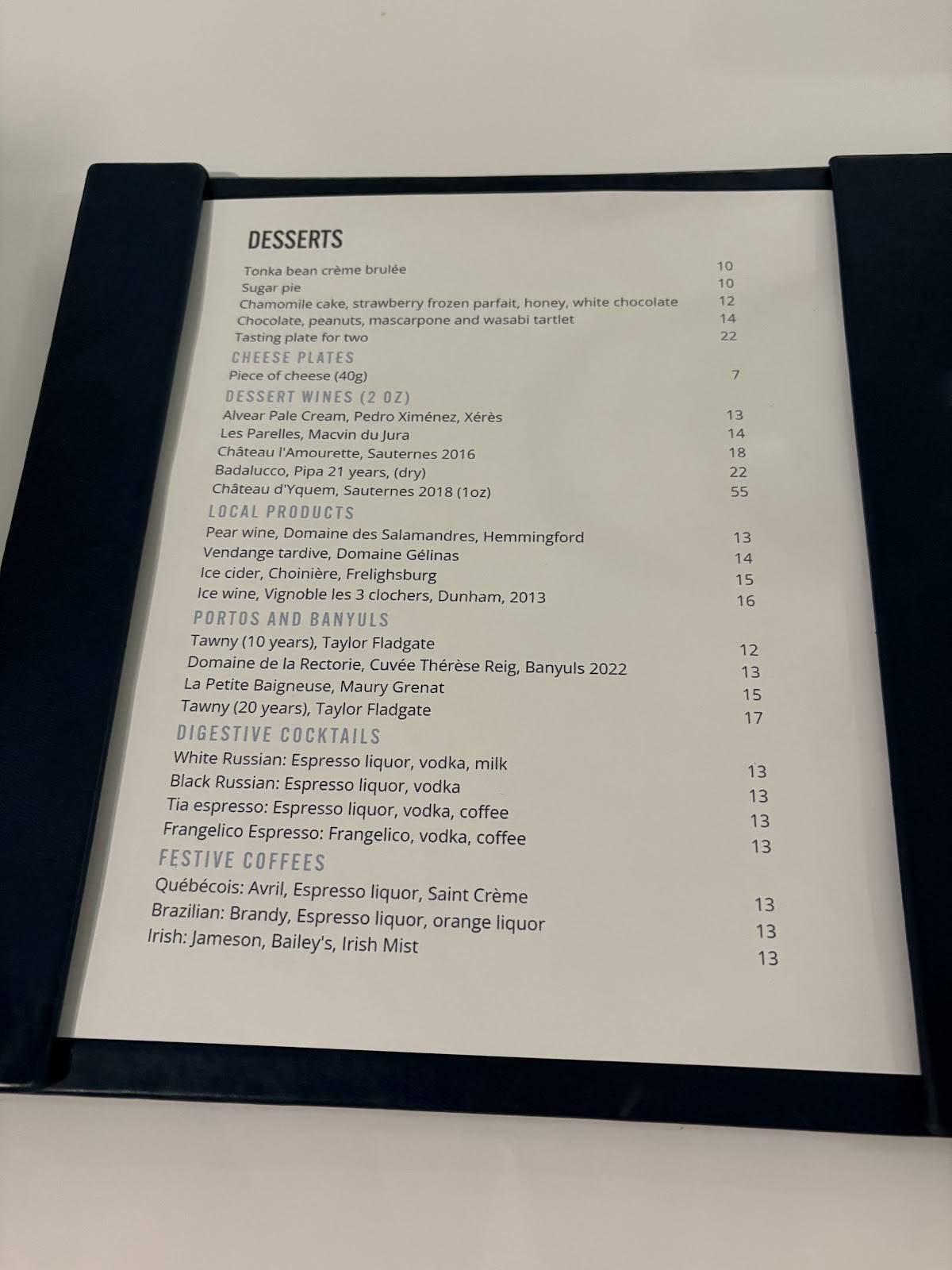 Menu de Restaurant L'Échaudé