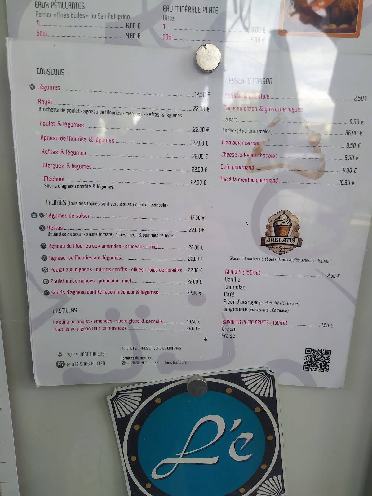 Menu de L'Entrevue