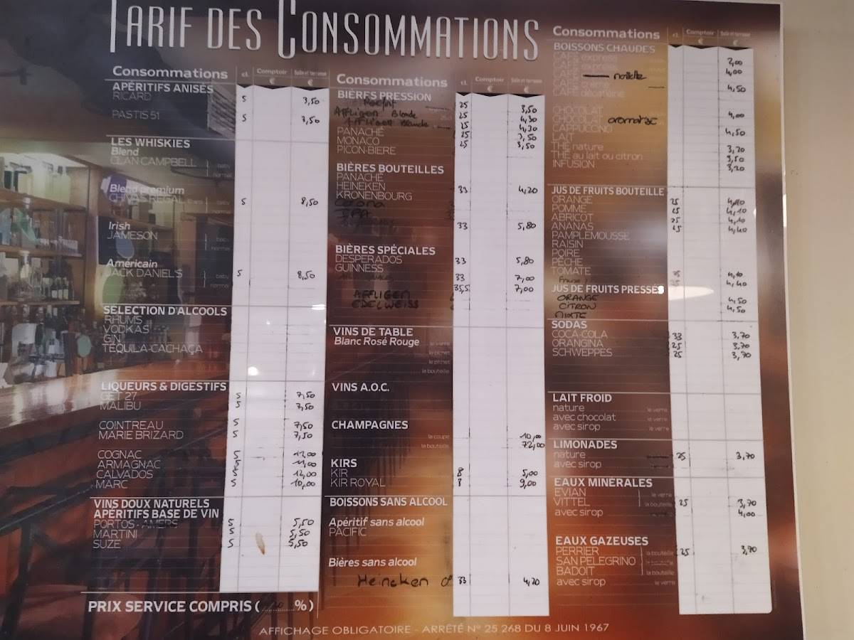 Menu de L'Entrevue