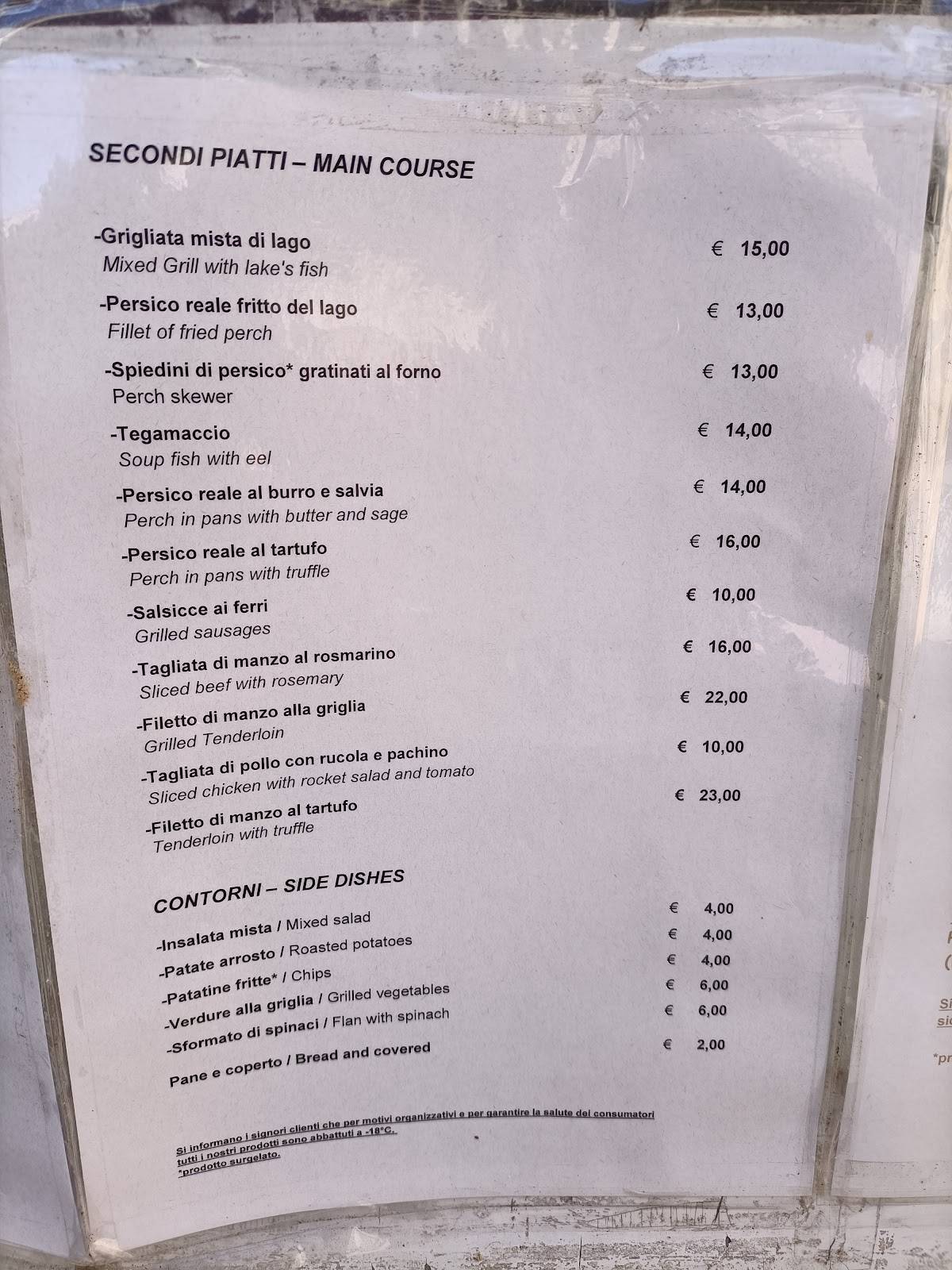 Menu di Ristorante L'Oso 