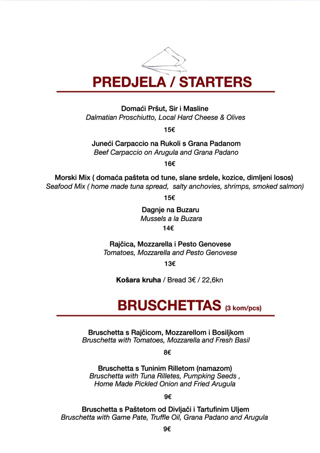 Menu di L'Osteria 12 Restaurant & Bar 