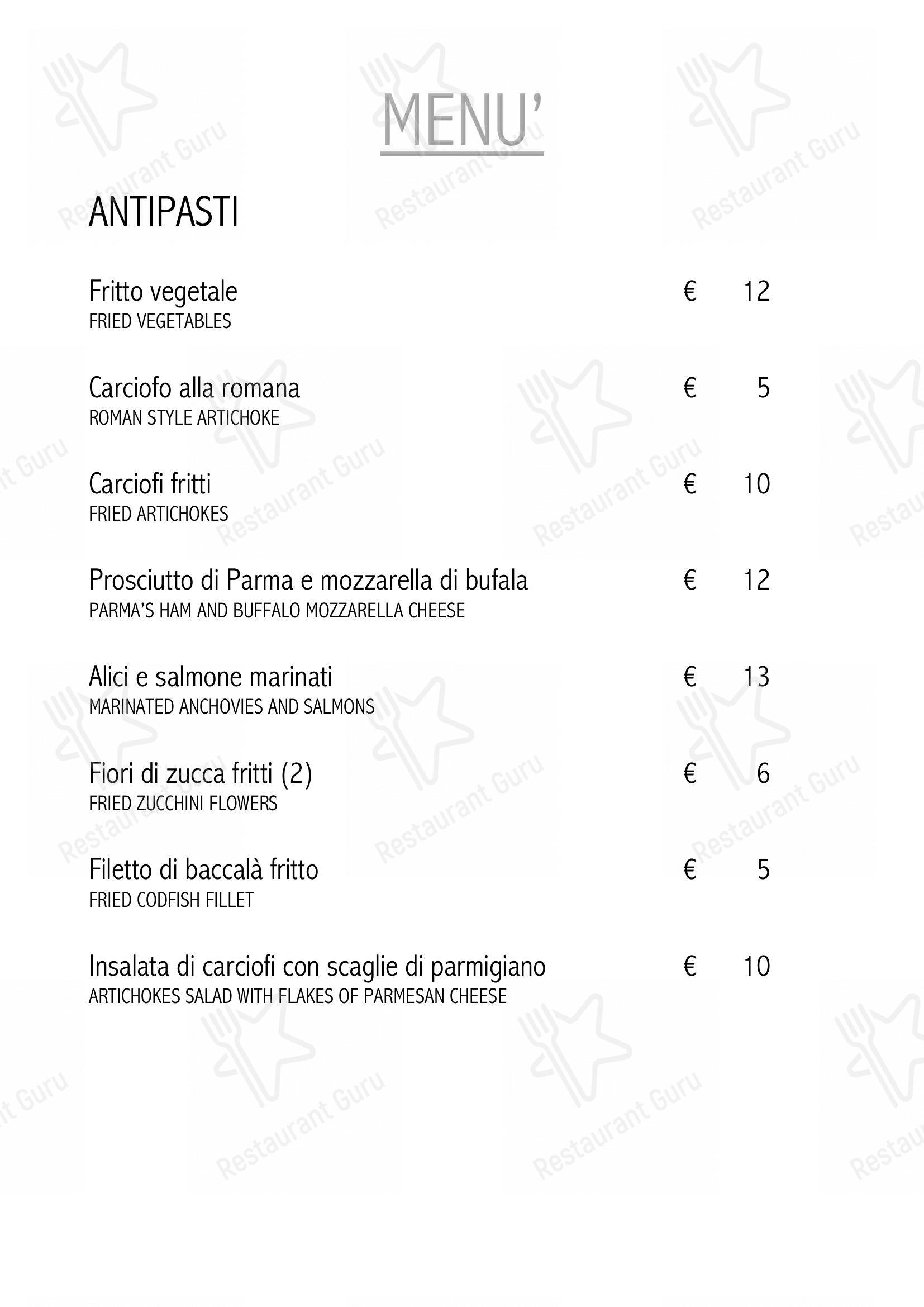 Menu bar per Ristorante La Balestra pizzeria