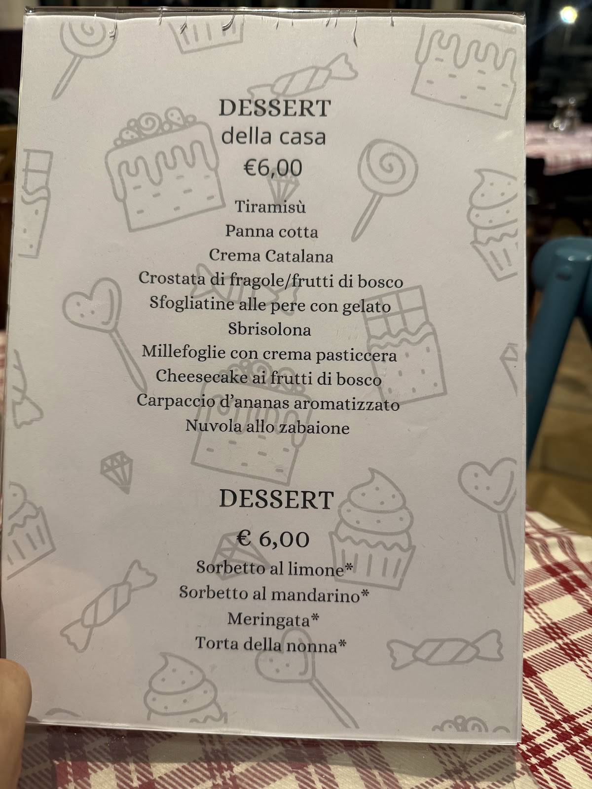 Menu di La Barca 