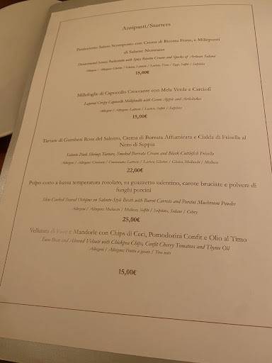 Menu di La Bocca 