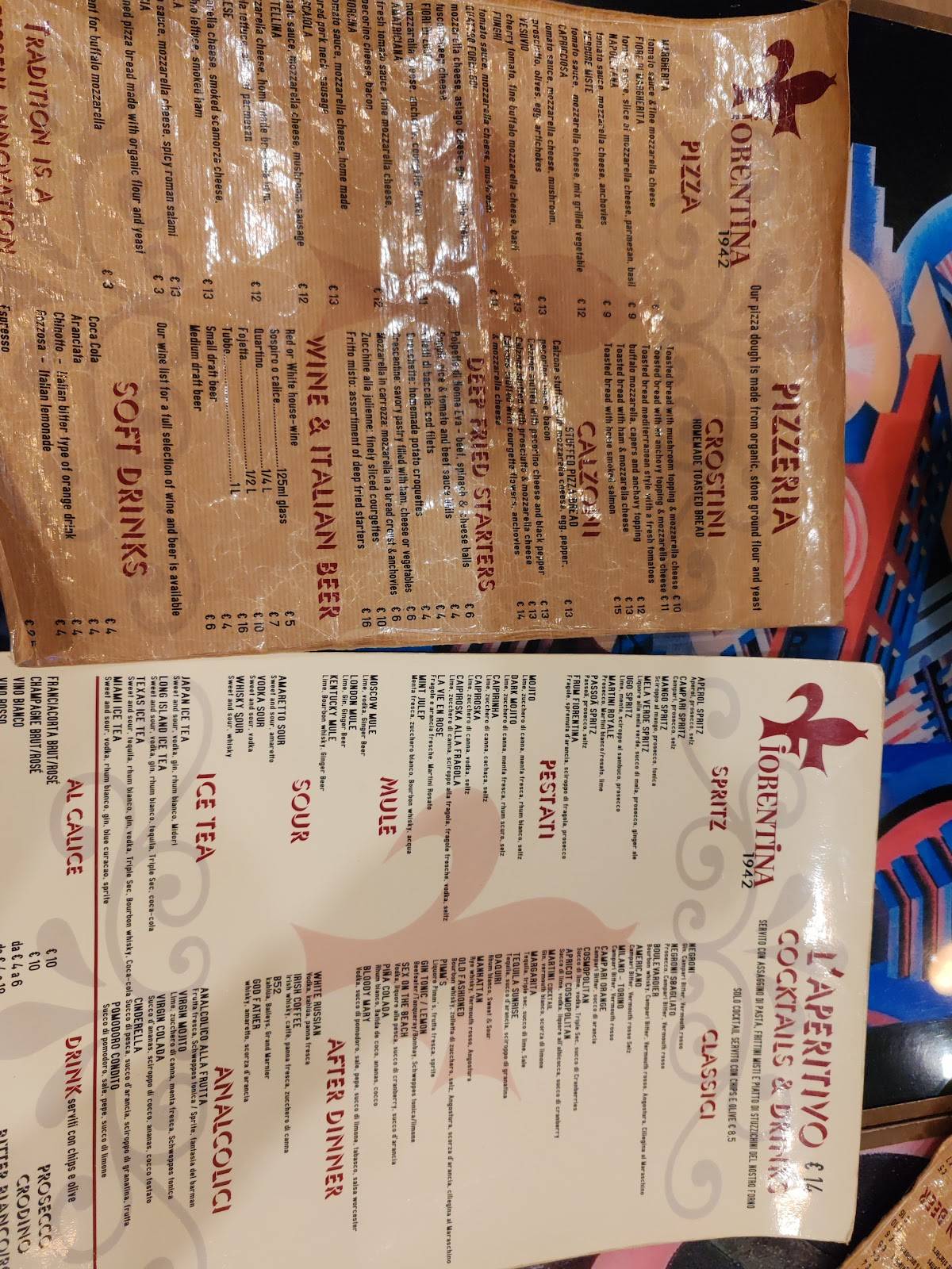 Menu di La Fiorentina 