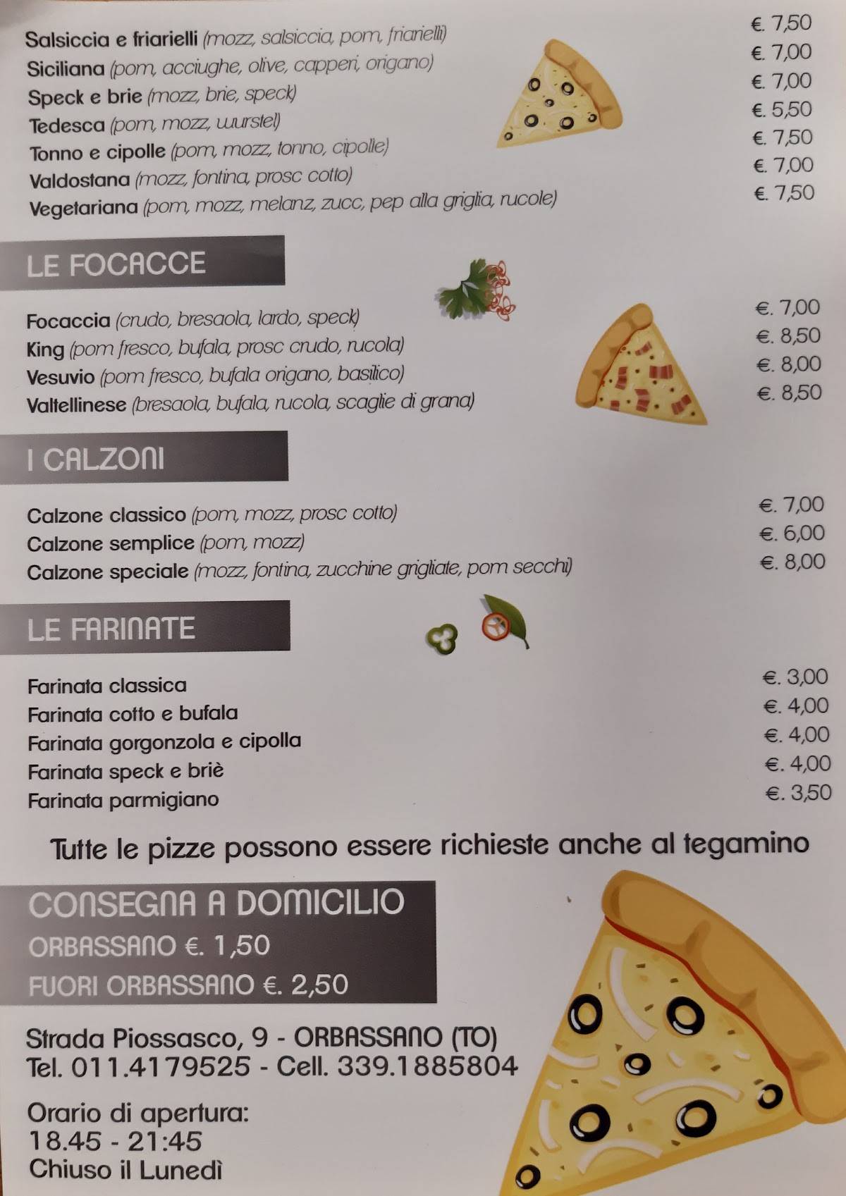 Menu di La Forchetta da asporto 