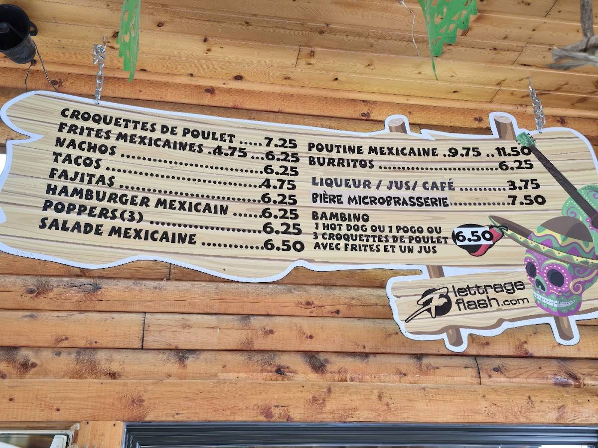 Menu de La Frite Mexicaine