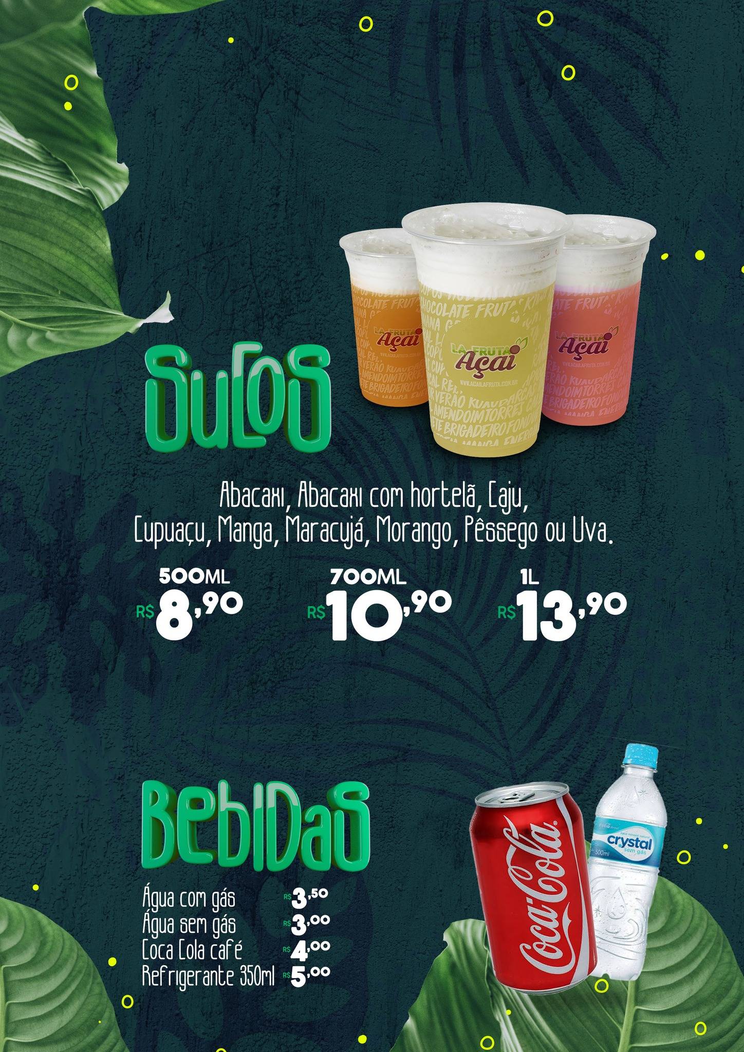 La Fruta Açaí Rio Verde cardápio