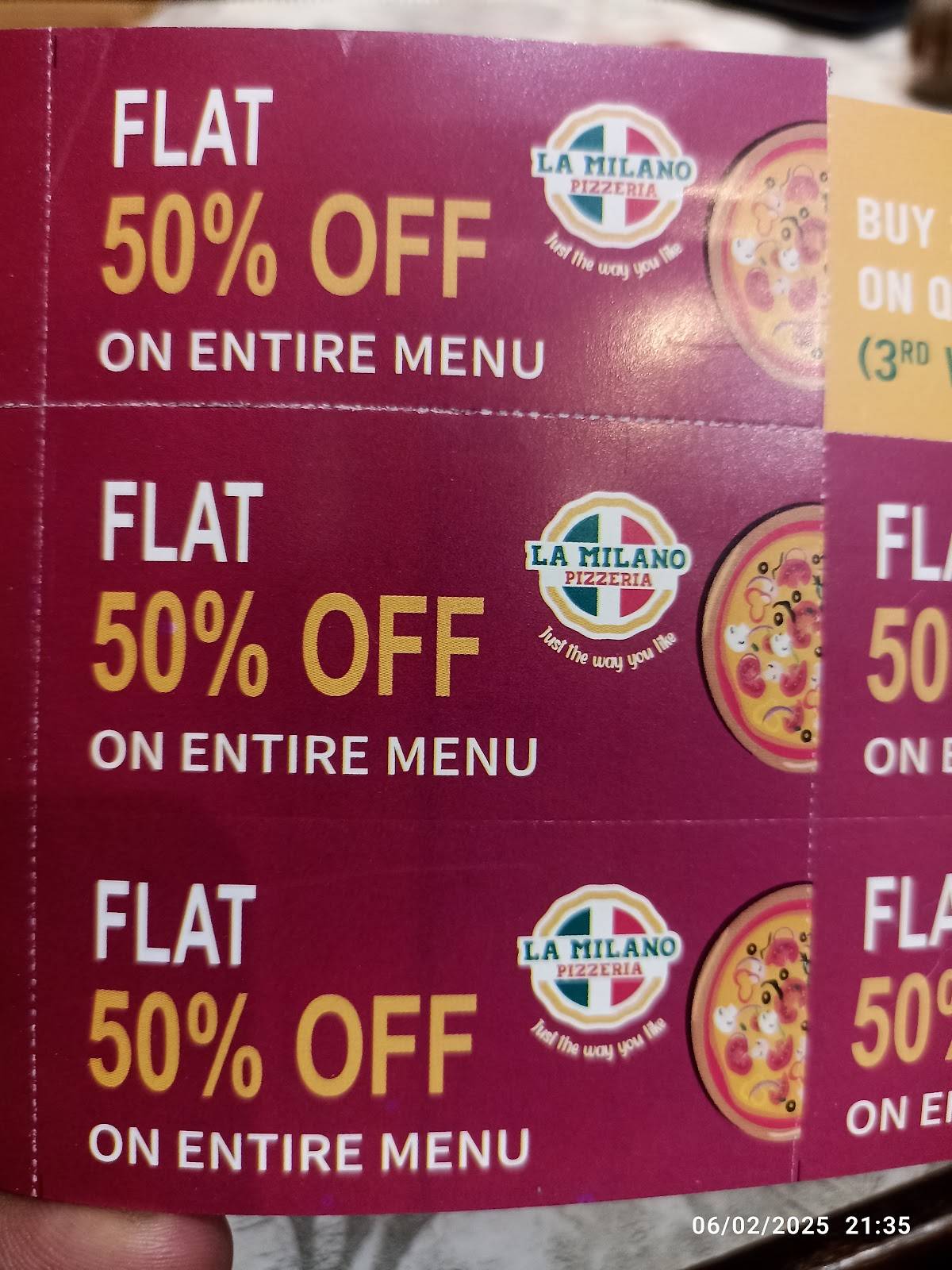 La Milano Pizzeria menu