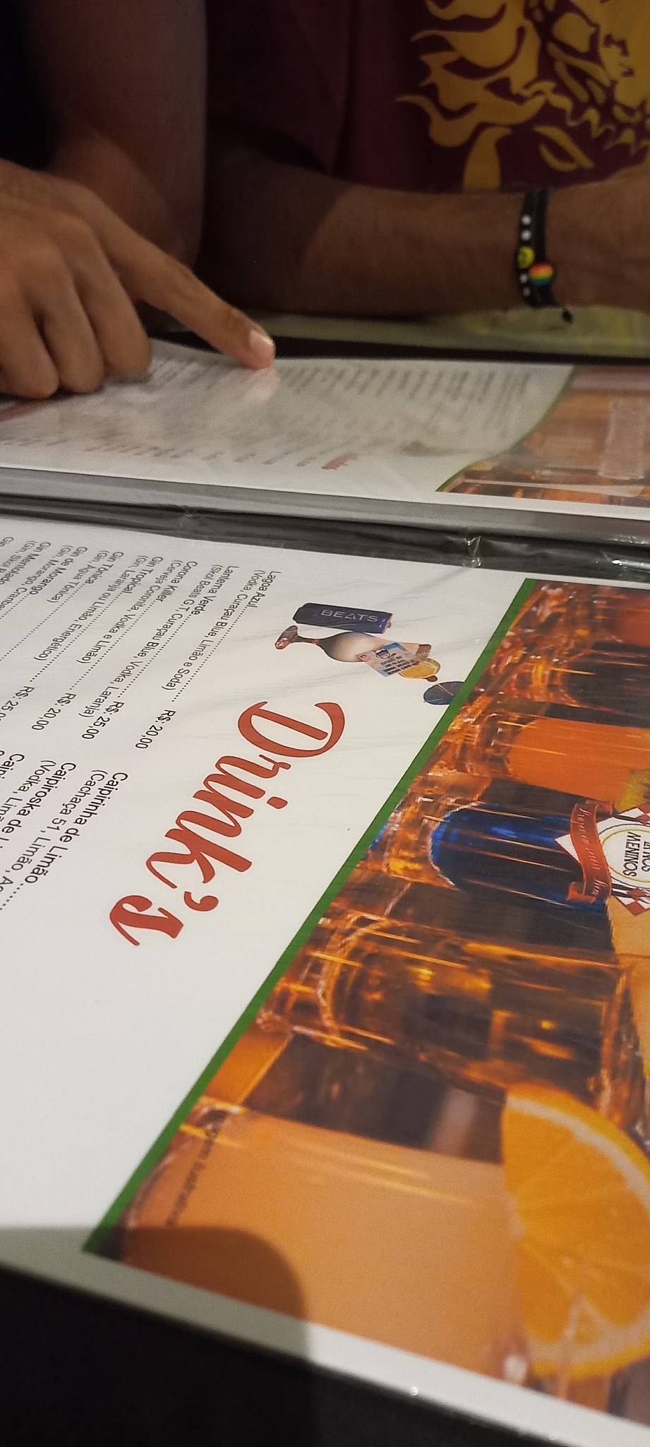 Lá Nos Meninos cardápio