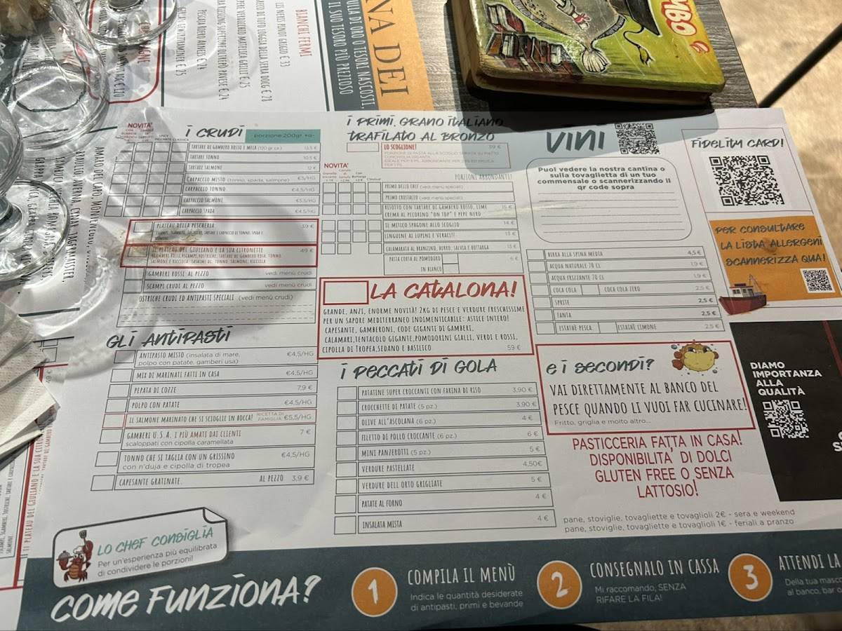 Menu di La Pescheria da Claudio e Giuliano 