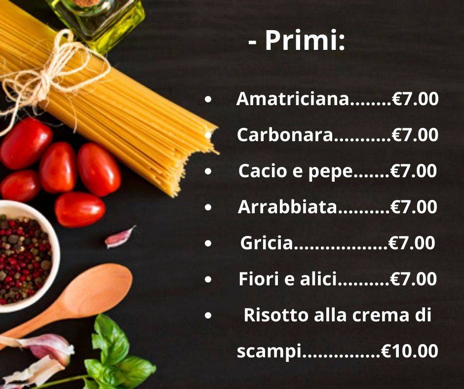 Menu di La Piccola Amatrice 
