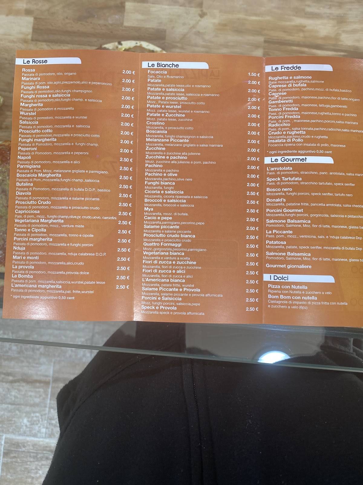 Menu di La Pizzetta (Bufalotta) 