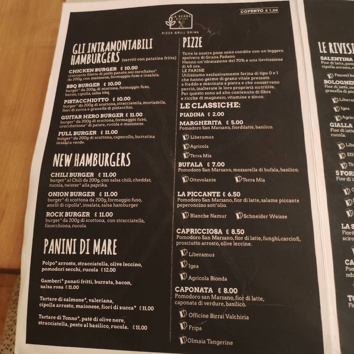 Menu di La Serra Bistrot 