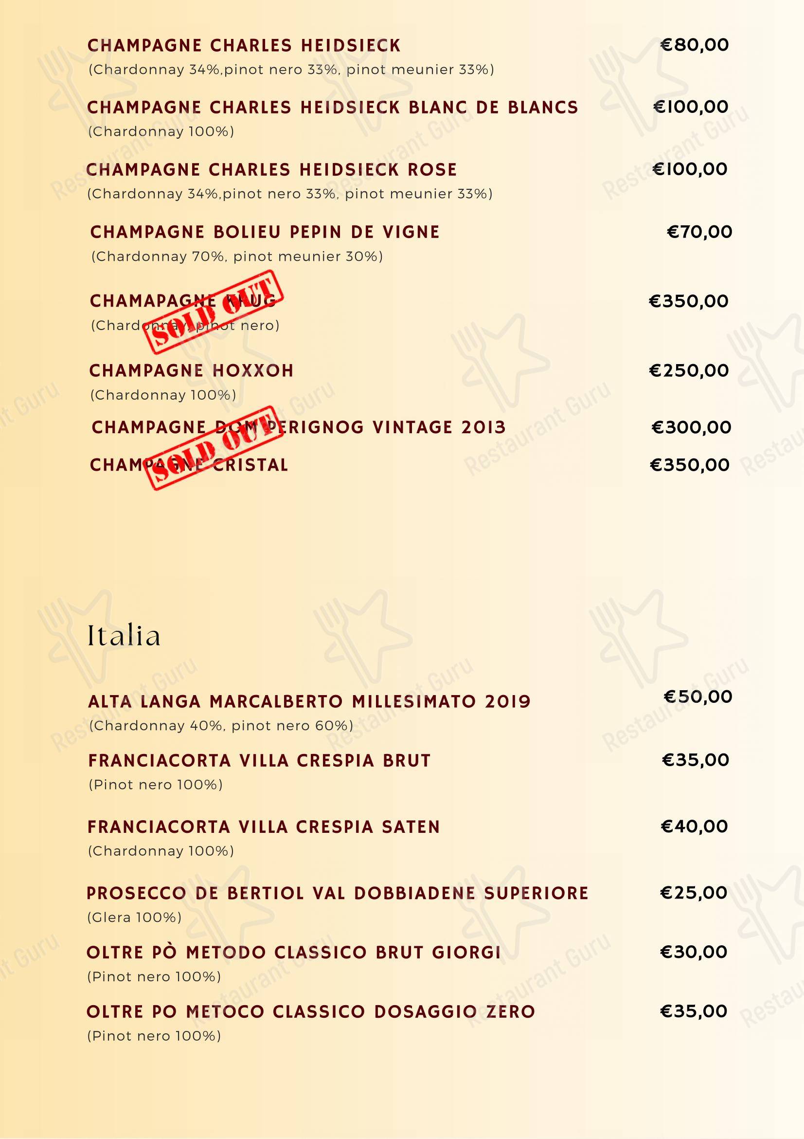 Menu per La Sosta Cafè in Vall'alta