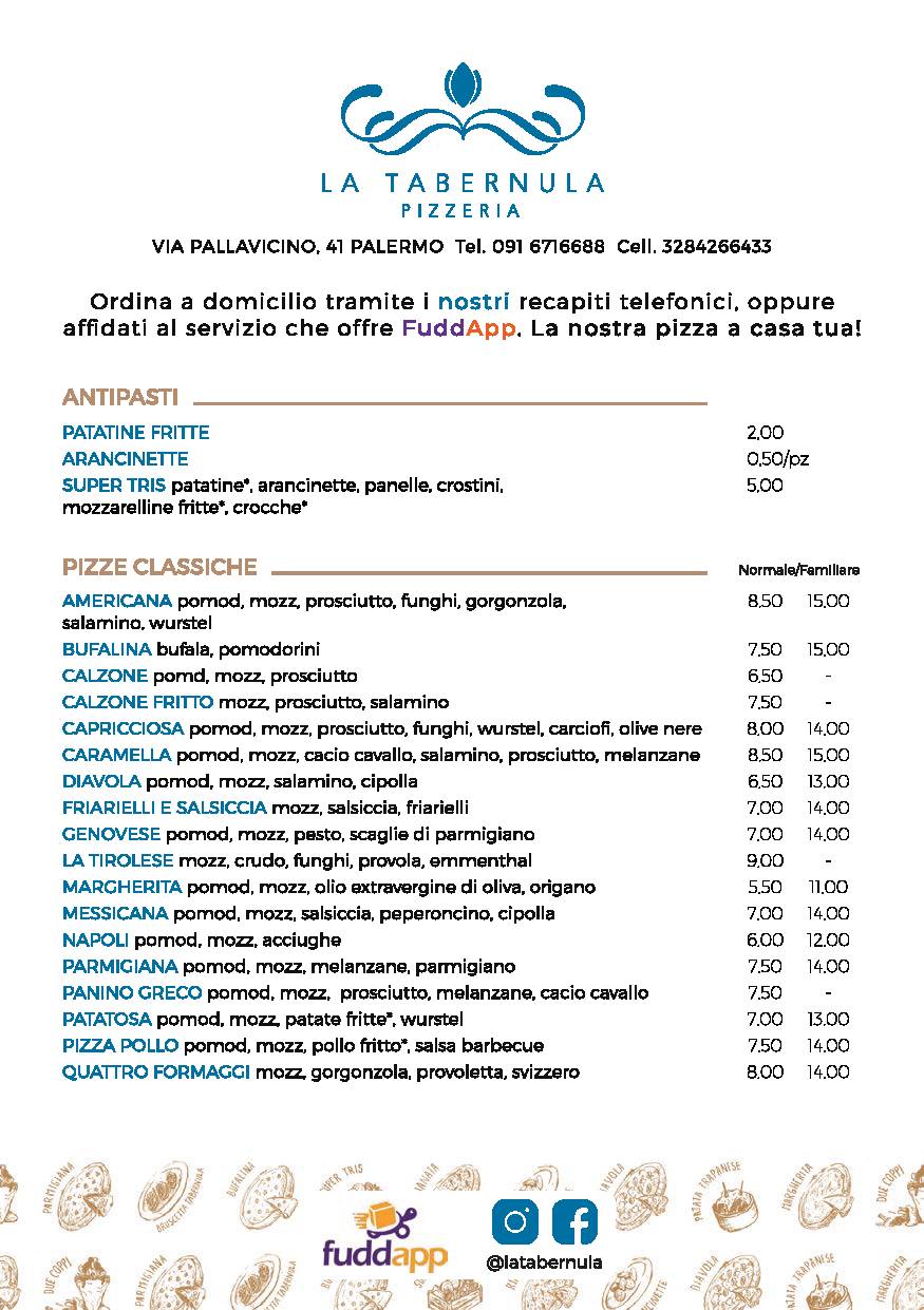 Menu di A pizza House 