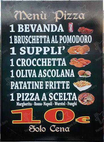 Menu di La Taverna del Re 2 
