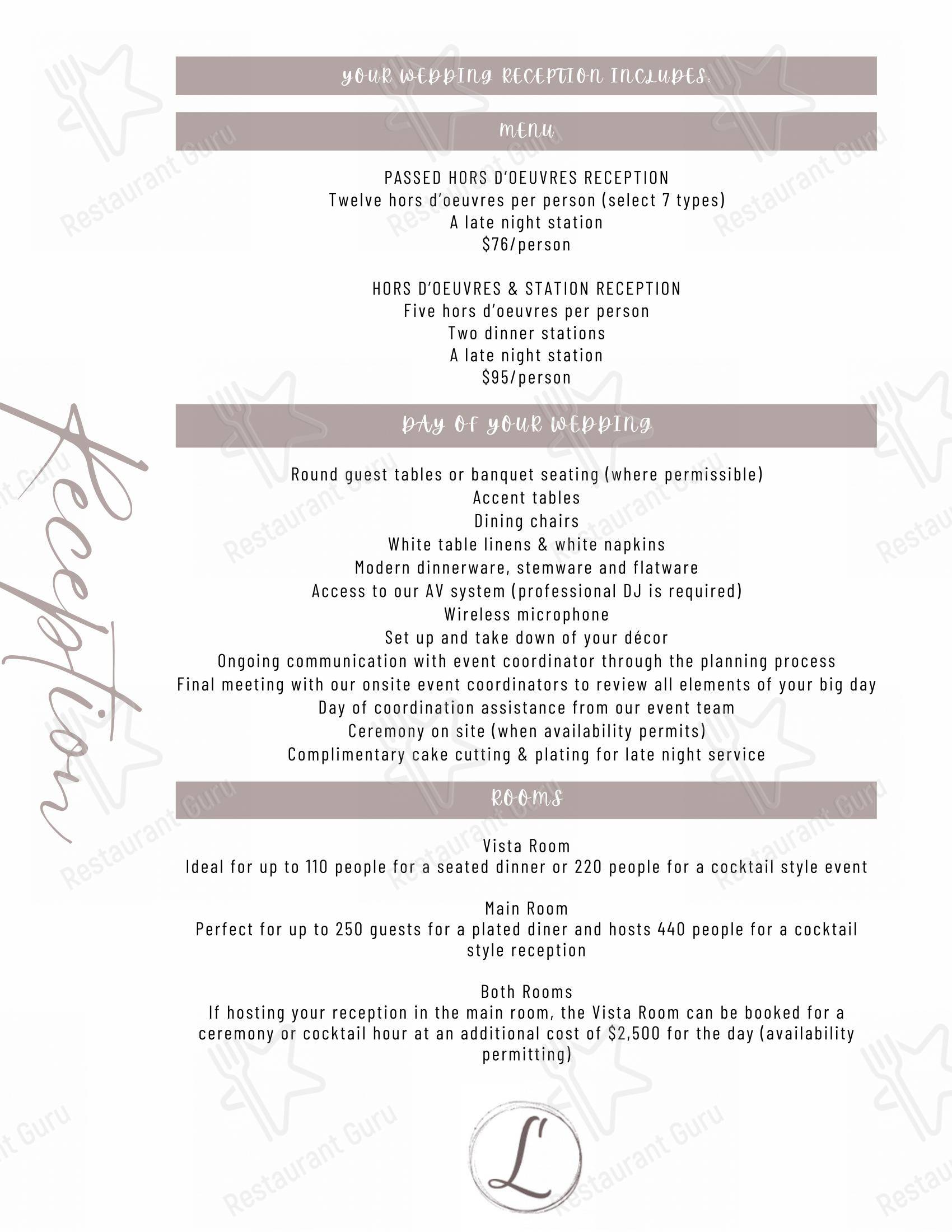 Lago dans Ottawa - Menu bar