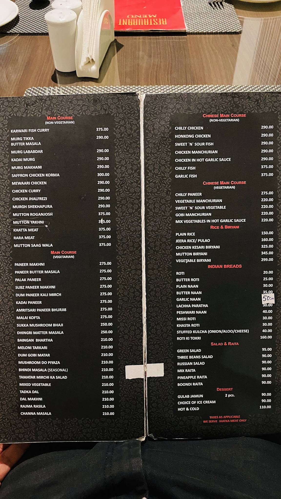 Lalli's Family Restaurant & Bar menu