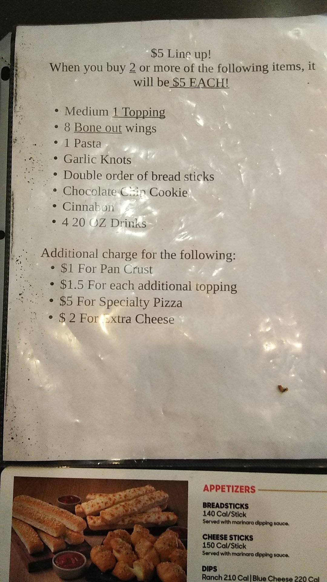Menu at Pizza Hut pizzeria, Las Vegas, E Charleston Blvd K6