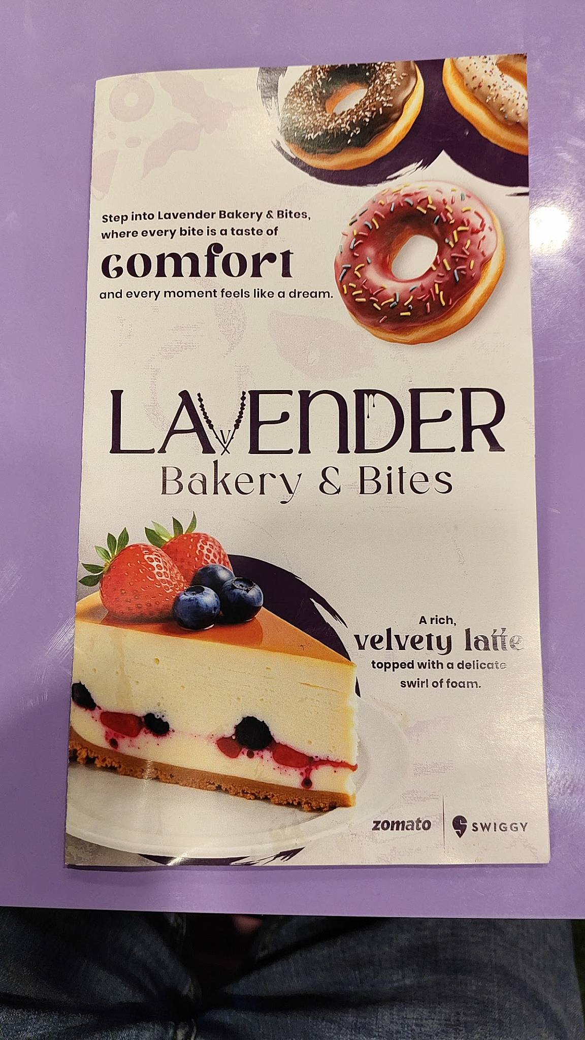 Lavender Bakery & Bites (Formerly Heaven's) menu