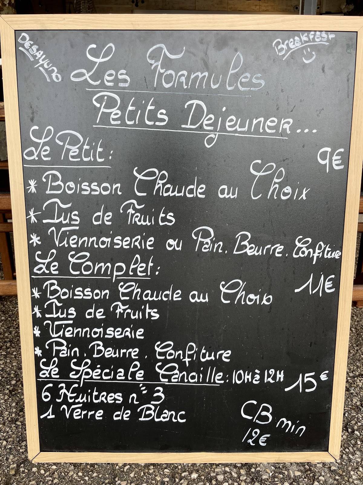 Menu de Le Canaille Brasserie Restaurant Coquillages Et Crustacés