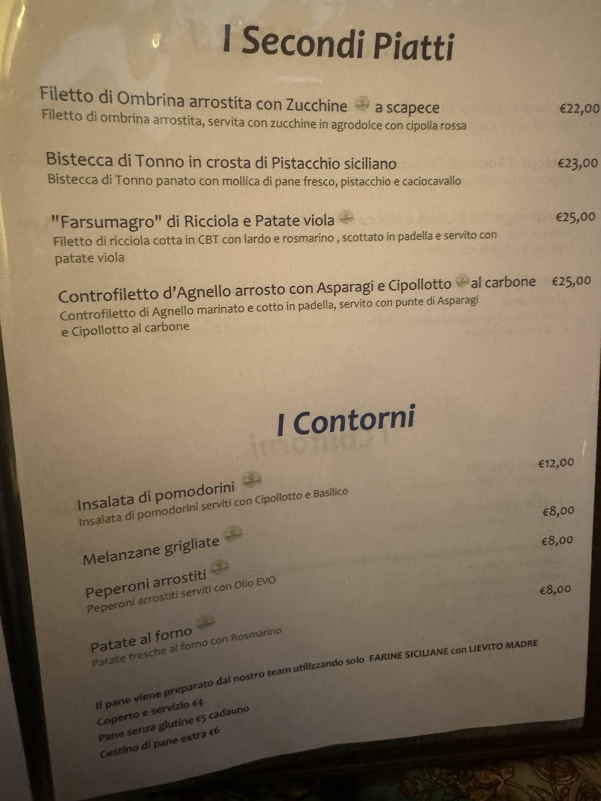Menu di Le Lumie Ristorante 