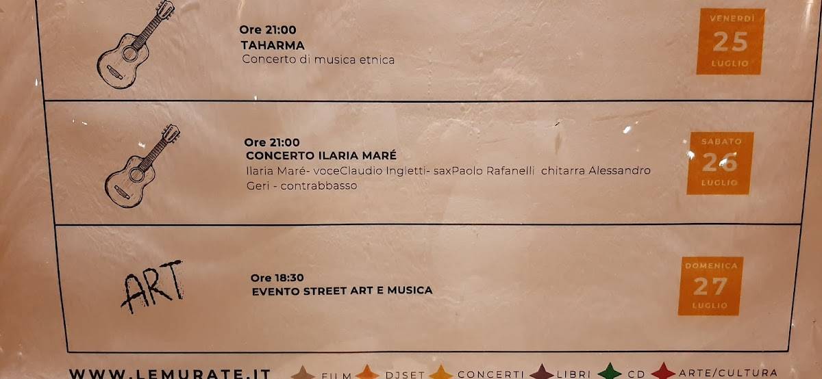 Menu di Le Murate Caffè Letterario 