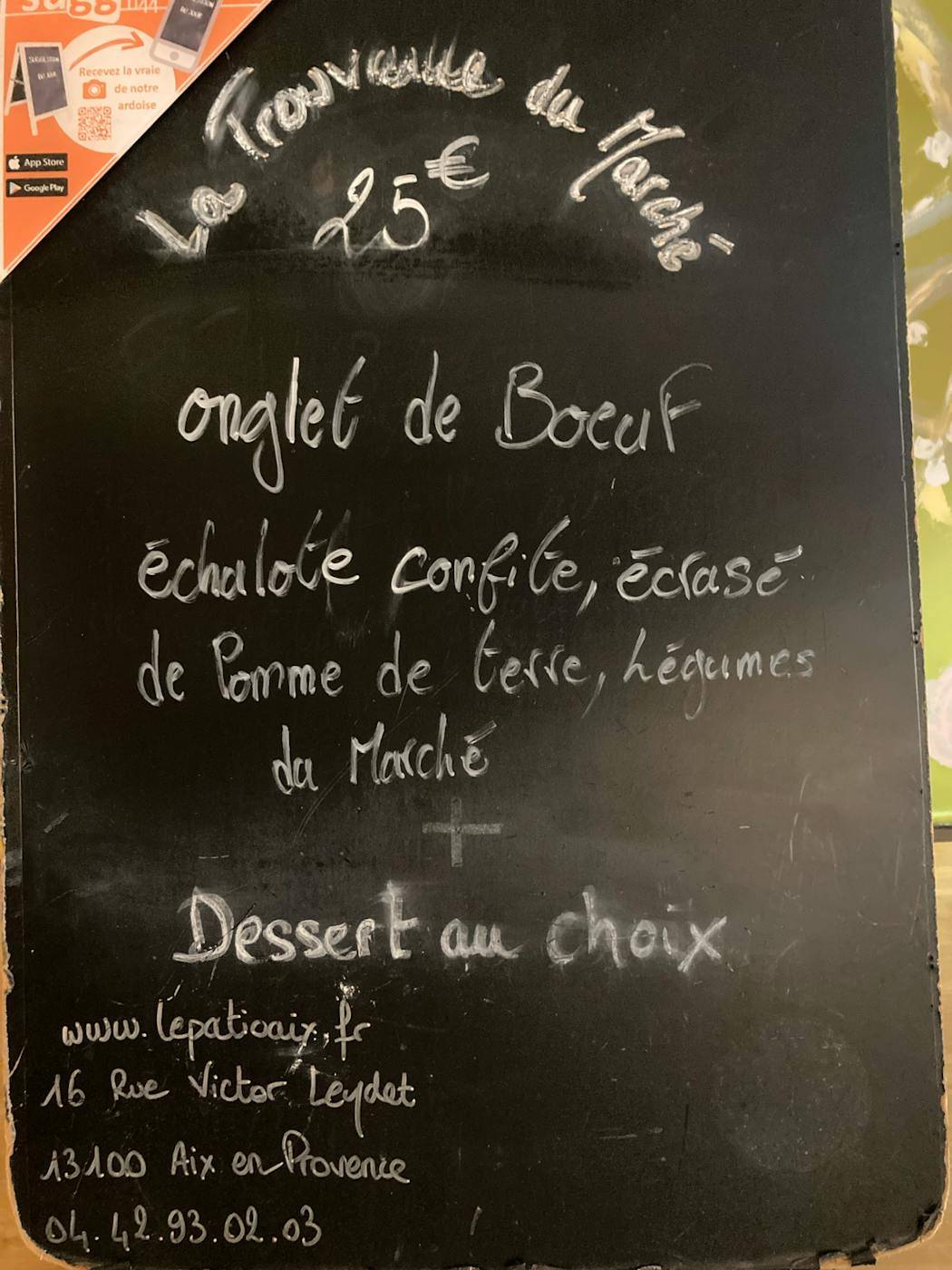 Menu de Le Patio