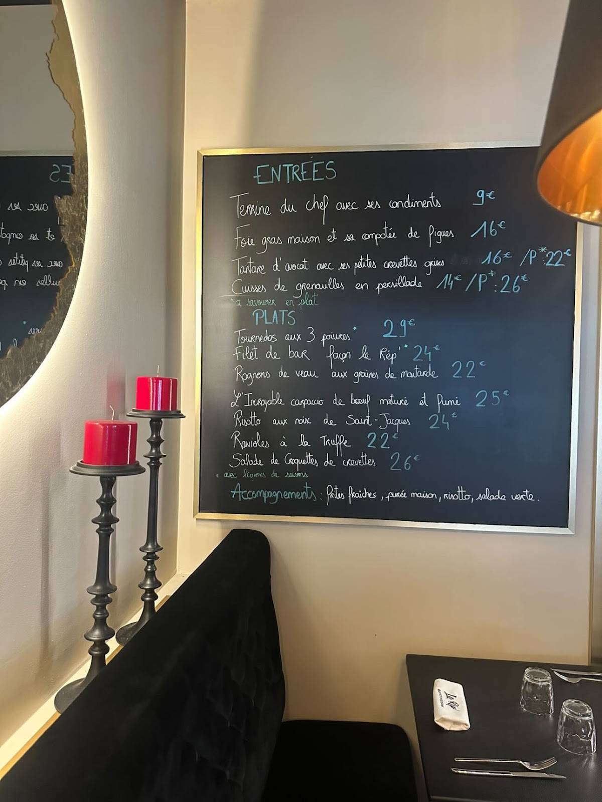 Menu de Le Rép'