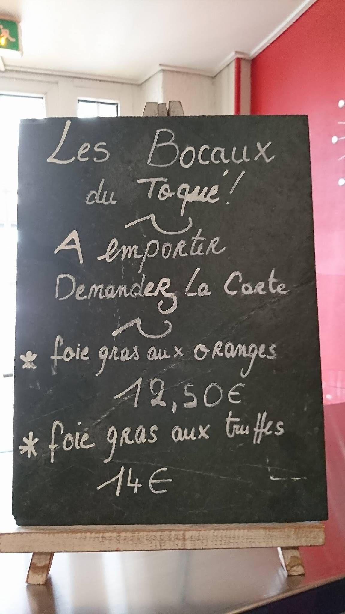 Menu de Le Toqué