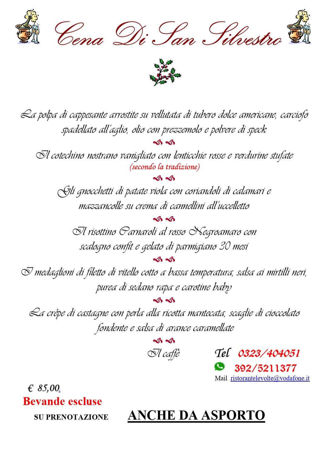 Menu di Ristorante Le Volte 