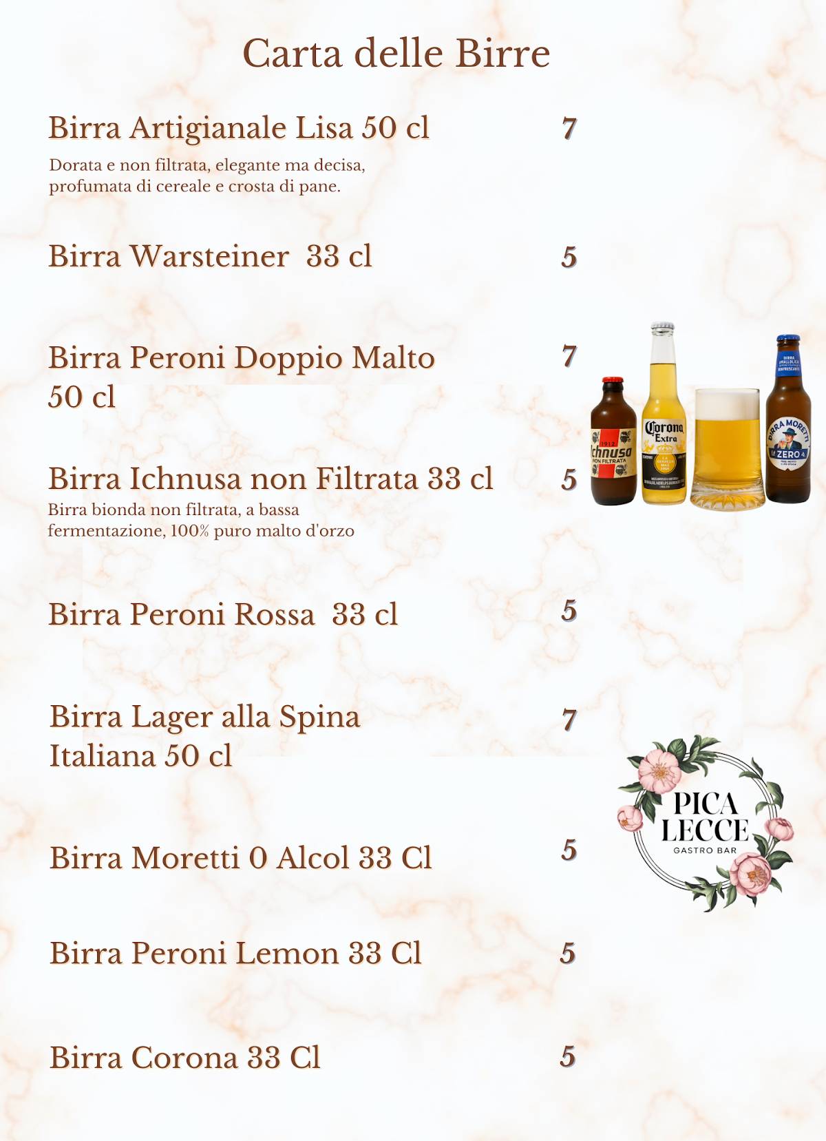 Menu di Pica Lecce 